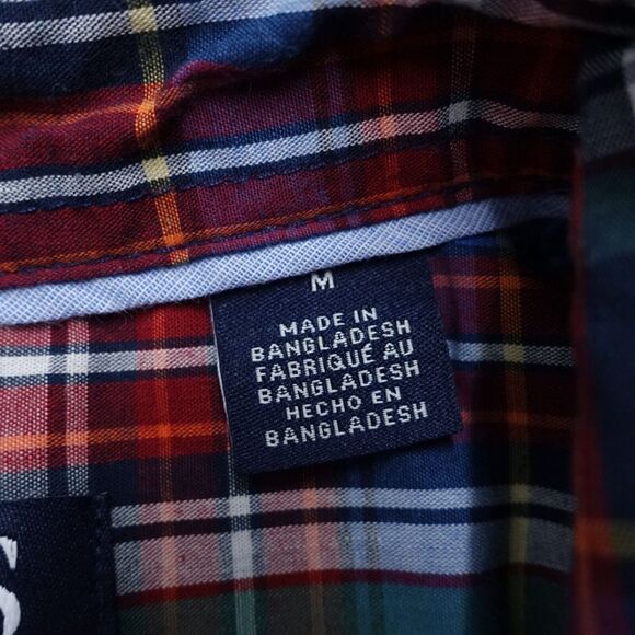 Chaps Shirt Men's Medium Multicolor Plaid Long Sleeve Classic Pocket Button-Down - Picture 7 of 8